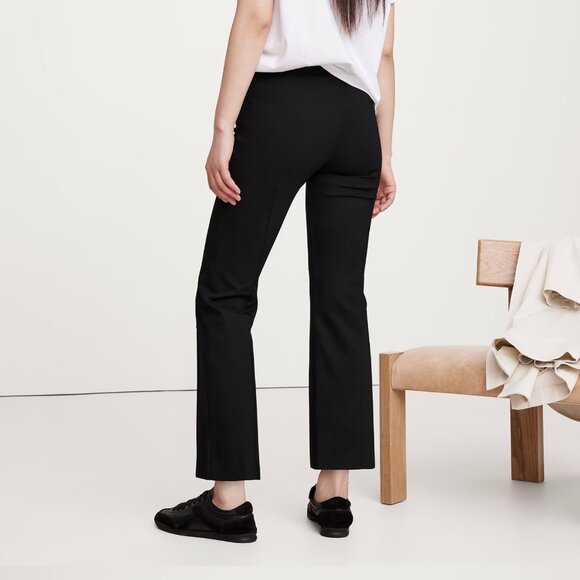 Banana Republic Crop Flare Everywhere Ponte Pant in in Black - Picture 2 of 7